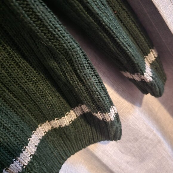 Harry Potter Slytherin Quidditch Sweater Green Striped Adult Size M - Picture 5 of 5